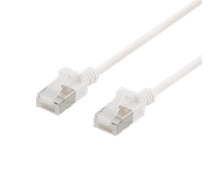 DELTACO U / FTP Cat6a pleistras, plonas, 3,8 mm skersmens, 1,5 m, baltas