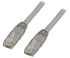 Goobay DELTACO U / UTP Cat5e patch kabelis 0.5m, 100MHz, Delta-certified, pilkas / 05-TP