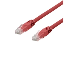 DELTACO U / UTP Cat6 patch kabelis, 0.3m, 250MHz, LSZH, raudonas / TP-603R