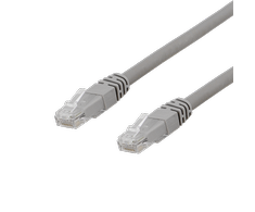 DELTACO U / UTP Cat6a patch cable, 0.3m, 500MHz, Delta certified, LSZH, pilka TP-603AU