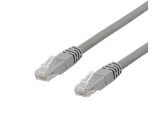 DELTACO U / UTP Cat6a patch cable, 0.3m, 500MHz, Delta certified, LSZH, pilka TP-603AU