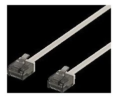DELTACO U / UTP Cat6a patch kabelis, 0.3m, 1mm, 500MHz, pilkas UUTP-2000