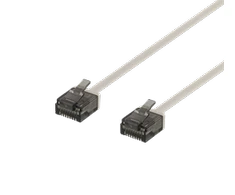 DELTACO U / UTP Cat6a patch kabelis, 0.3m, 1mm, 500MHz, pilkas UUTP-2000