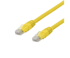 DELTACO U/UTP Cat6a patch kabelis, 0.3m, 500MHz, Delta-certified, LSZH, geltonas / TP-603GLAU