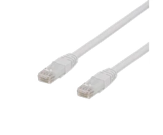 DELTACO U / UTP Cat6a patch kabelis, 0.3m, 500MHz, Delta-certified, LSZH, baltas TP-603VAU