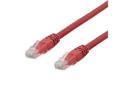 DELTACO U / UTP Cat6a patch kabelis, 0.3m, 500MHz, Delta-certified, LSZH, raudonas TP-603RAU