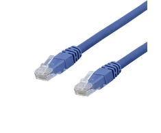 DELTACO U / UTP Cat6a patch kabelis, 0.3m, 500MHz, Delta-certified, LSZH, mėlynas TP-603BAU