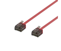 DELTACO U / UTP Cat6a patch kabelis, 2m, 1mm , 500MHz, raudonas / UUTP-2046