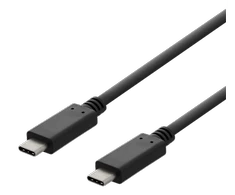 DELTACO USB 2.0 USB-C - USB-C krovimo kabelis, 3A, 2m, juodas USBC-2002