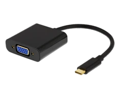DELTACO USB 3.1 to VGA adapteris su audio, USB type C - VGA , 1080p in 60Hz, juodas / USBC-VGA6