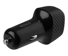 DELTACO USB automobilinis įkroviklis, 1x USB-C, PD 18 W, 1x USB-A, 18 W, iš viso 36 W USBC-CAR120