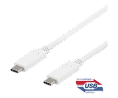 DELTACO USB-C į USB-C laidas, 1m, 10Gbps, 100W 5A, USB 3.1 Gen 2, USBC-1407