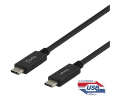 Kabelis DELTACO USB-C – USB-C, 0,5 m, USB 3.1 Gen 2 / USBC-1401M