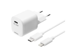DELTACO USB sieninis įkroviklis, USB-C, PD 20 W, 1 m C - „Žaibas“ USBC-AC141