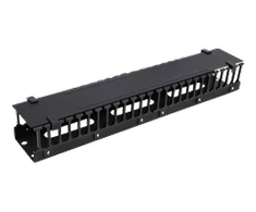 Deltacoimp DELTACO 19 "kabelių panelė, metalas / plastikas, 2U, juoda / 19-20