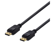 DisplayPort kabelis, 0,5 m, 4K UHD, DP 1.2 DELTACO juodas / DP-1005D