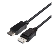 DisplayPort kabelis DELTACO 1m, 8K, DP 1.4, DSC 1.2, LSZH, juodas / DP8K-1010-LSZH
