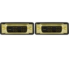 DVI Single Link monitoriaus kabelis DELTACO DVI-D 18 + 1 kontaktas ha-ha, paauksuotos jungtys, laidas iš gryno vario, 3m, juodas / VE011-B