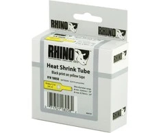 DYMO Rhino Professional, pastebimai susitraukiantis vamzdelis, 19x1,5 mm, juodas tekstas ant geltonos žarnos, 1,5 m, 18058