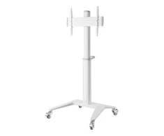 Ekrano laikiklis DELTACO OFFICE reguliuojamo aukščio, aliuminis, 37-70", baltas / ARM-0452