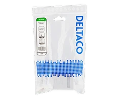 Ekranuotas tinklo lizdas FTP 1xRJ45, Cat6 DELTACO baltas / VR-216