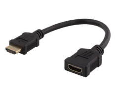 Flexible HDMI adapter, 0,2m, HDMI M/F, UHD DELTACO / HDMI-21F