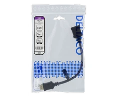Flexible HDMI adapter, 0,2m, HDMI M/F, UHD DELTACO / HDMI-21F
