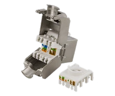FTP Cat6" kabelių tinklo jungtis, apsaugota, 22-26AWG, "be įrankių" DELTACO / MD-108