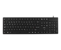 Gumuota klaviatūra DELTACO, silikoninė, IP68, 105 klavišai, Skandinaviška, juoda TB-501