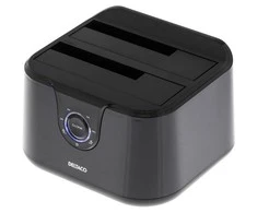 HDD dėžutė DELTACO SATA 2x 2.5" ar 3.5" USB 3.0 / MAP-GD35U3