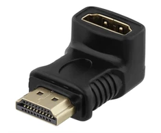 HDMI adapteris, 19 kontaktų, kampinis, juodas DELTACO / HDMI-14G