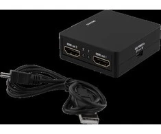 HDMI adapteris DELTACO 1xHDMI, 2XHDMI out, 6.75 Gbit, juodas / HDMI-7050