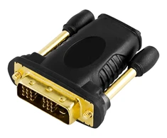 HDMI-DVI-D adapteris DELTACO Full HD 60Hz, paauksuotos jungtys, juodas / HDMI-11-K / R00100024