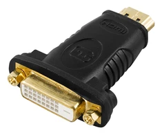 HDMI - DVI-D adapteris DELTACO paauksuotos jungtys, 1080p, juodas / HDMI-10-K / R00100020