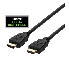 HDMI kabelis DELTACO ULTRA High Speed, 48Gbps, eARC, QMS, 8K 60Hz, 4K 120Hz, 3m, juodas / HU-30