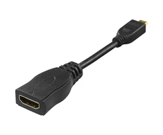 HDMI - micro HDMI adapteris DELTACO 4K UHD 30Hz, 0.1m, juodas / HDMI-24B-K / 00100026