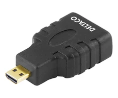 HDMI - micro HDMI adapteris DELTACO 4K UHD 30Hz, juodas / HDMI-24-K / R00100027