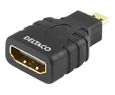 HDMI - micro HDMI adapteris DELTACO 4K UHD 30Hz, juodas / HDMI-24-K / R00100027