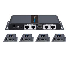 HDMI siųstuvas DELTACOIMP per Ethernet kabelį, 1080p in 60Hz, iki 40m, juodas / HDMI-276