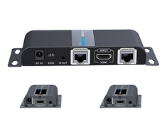 HDMI siųstuvas DELTACOIMP per Ethernet kabelį, 1080p in 60Hz, iki 40m, juodas / HDMI-275