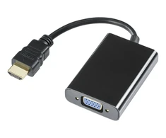 HDMI - VGA adapteris DELTACO 1920x1080 60Hz, 0.2m, juodas / HDMI-VGA7 / R00100028