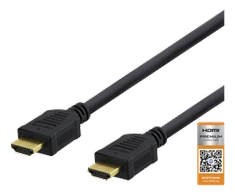 High Speed ​​Premium HDMI laidas, 0,5m, Ethernet, 4K UHD DELTACO juodas / HDMI-1005D