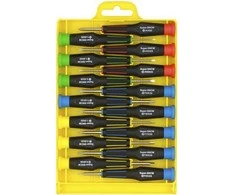 Įrankių rinkinys, 15 kaltai, grioveliai / philips / torx / hex DELTACOIMP / juoda / VK-250
