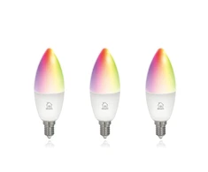 Išmanioji lemputė DELTACO SMART HOME LED, 3 vnt. pakuotėje, E14, WiFI 2.4GHz, 5W, 470lm, reguliuojama, 2700K-6500K, 220-240V, RGB / SH-LE14RGB-3P