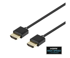 Itin plonas HDMI laidas DELTACO 4K UHD, 2m, juodas / R00100018