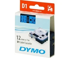 Juostelė DYMO D1 12mm x 7m, Juodai ant Mėlyno