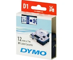 Juostelė DYMO D1 12mm x 7m, vinilinė, mėlyna ant balto / S0720540 45014