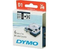 Juostelė DYMO D1 6mm x 7m, juoda ant balto / S0720780 43613