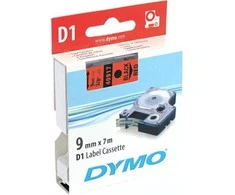 Juostelė DYMO D1 9mm x 7m, juoda ant raudono / S0720720 40917