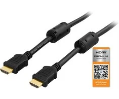 Kabelis DELTACO, 4K, UltraHD, 60Hz, 0.5m, Auksu dengti kontaktai juoda / HDMI-1005